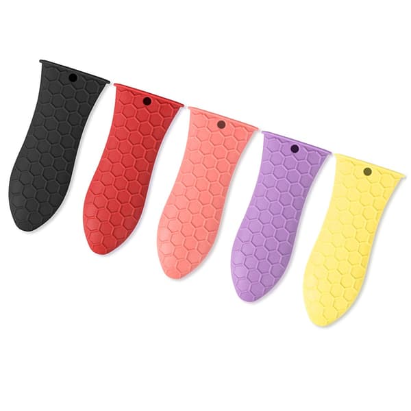 Pot Handle Cover, Heat Resistant, Non-Slip Silicone, Small, Black, for Cookware