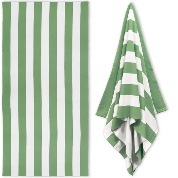 Stor badehåndklæde til voksne - Hurtigtørrende mikrofiber - Let & Kompakt (180 x 90 cm) (Grøn) grøn green