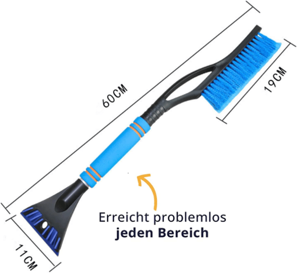 Car Snow Brush (Blue), 2-in-1 Ice Scraper and Snow Brush, Detachable