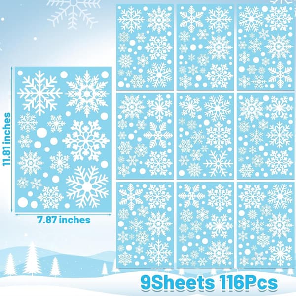 Reusable Christmas Window Decals - Christmas Window Stickers - Christmas Window Clings