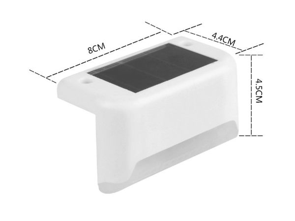 4-pakning Solcellelamper for Utendørs bruk - Vanntette, Egnet for Trapper/Trinn/Hager