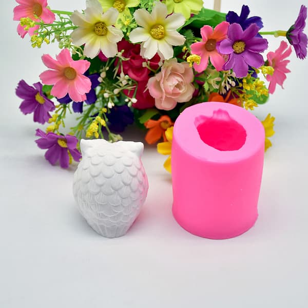 3D ugle lysform silikoneform til lysfremstilling DIY håndlavet