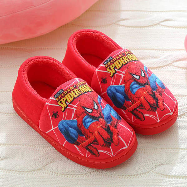 Barnens bomullsmönstrade tofflor Halkfria varma inneskor röda [JUN] 3233 Bag Heel Red 3233 Bag Heel Red