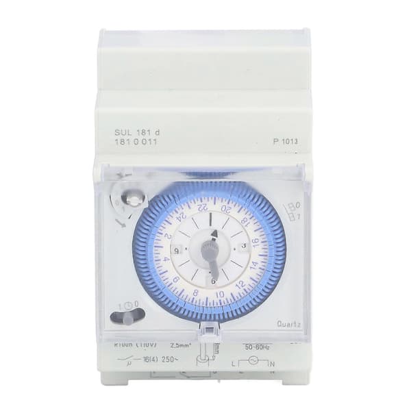 Mechanical Timer Switch 24 Hour Time Switch DIN Rail with Power Reserve SUL 181d 110-230V