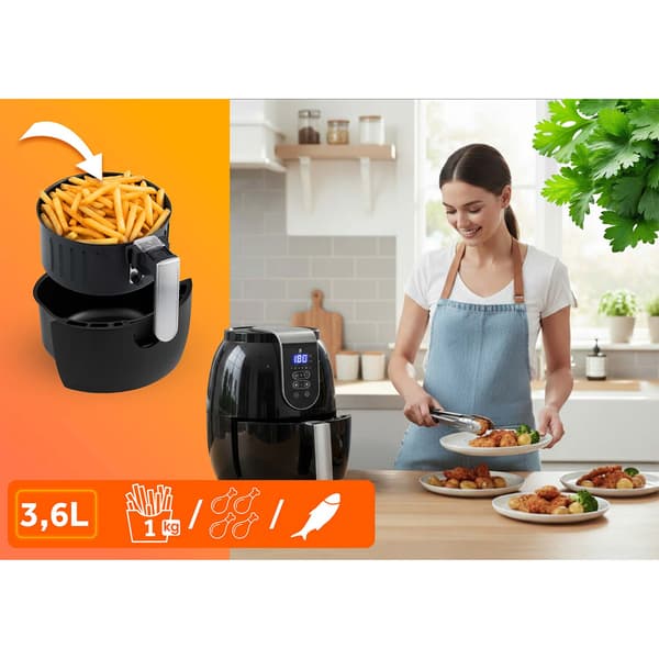 Berdsen BD-651 Airfryer 3,6l Svart Single