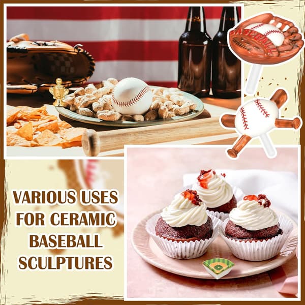 4 stk. mini baseballfigur til fest