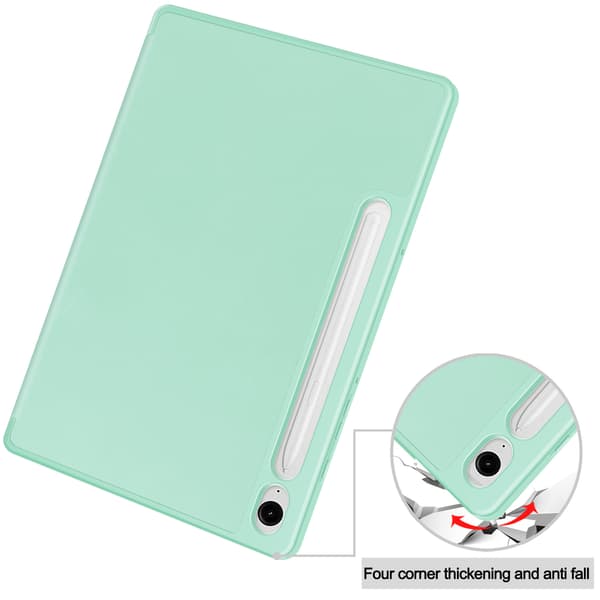 Fodral för Samsung Galaxy Tab S9/S9 FE 2023 Enfärgat skyddsfodral grön