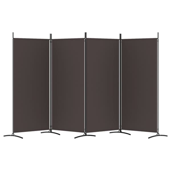 vidaXL Romdeler 4 paneler brun 346x180 cm stoff Brun 4620