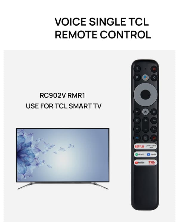 Erstatningsfjernkontroll for TCL TV RC902V/FMR1/FMR4 reservedeler