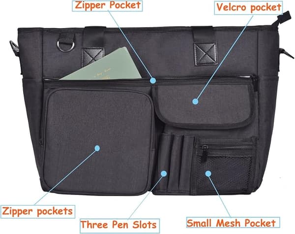 Nurse Work Bag, Clinical Nurse Instructor Bag with Multiple Pockets -FY-