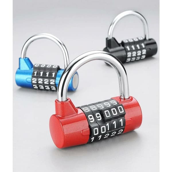 Combination Lock, 5-Digit Resettable Code, Durable, Compact, Easy to Install and Use, Safe, Gym Locker, Fence, Toolbox,