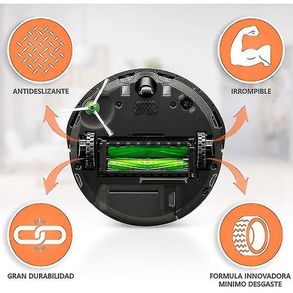 4 däck kompatibla med Irobot Roomba Robot 500 600 700 800 I7 S9 Irobot