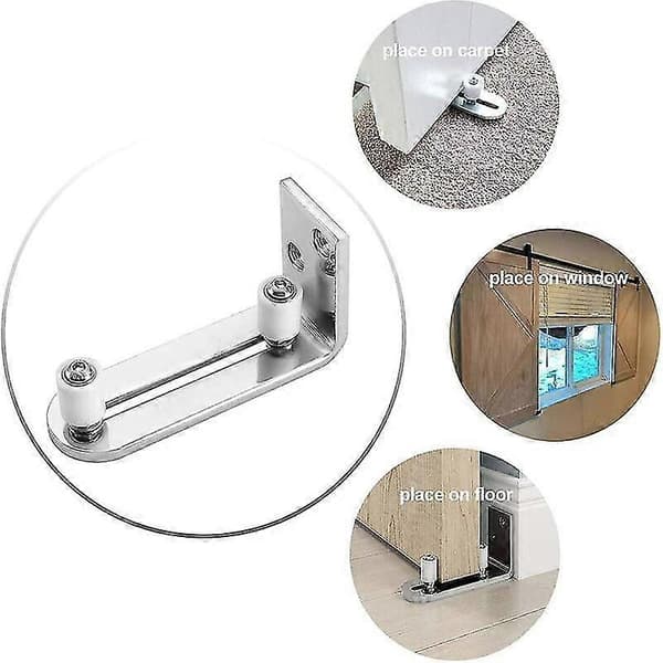Nylon Upper Guide Rail, Olive, 2 Roller Units for Sliding Door, Fixed with Threaded Rod, Olive or Guide Roller (40x60mm 2 pcs)