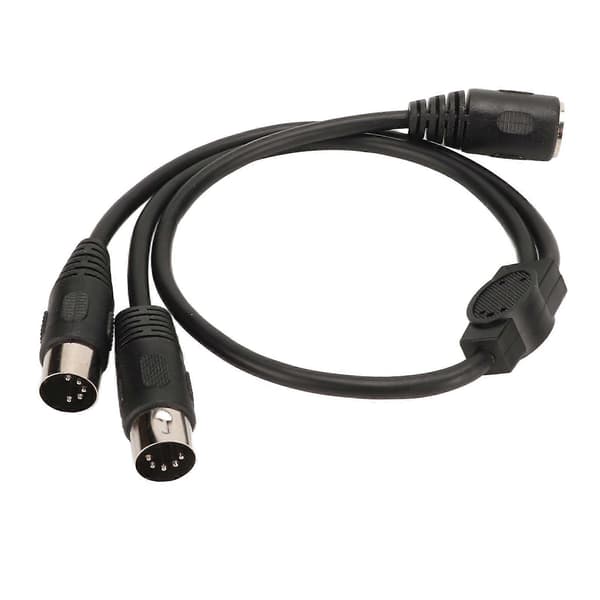 5-bens DIN hun til 2 5-bens DIN han kabel 5 kerner fleksibel DIN 5-bens Y-splitteradapter lydforbindelseskabel til studier