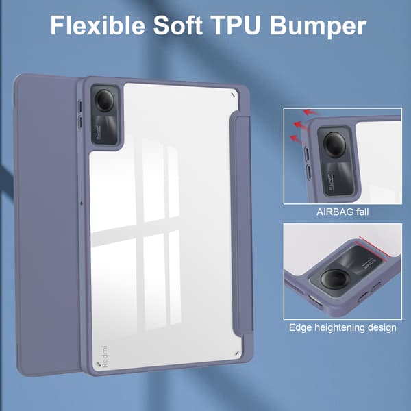 Case for Xiaomi Redmi Pad Se 11 2023 TPU Acrylic Protective Case Purple