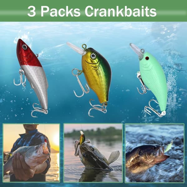 Fishing Lure Kit with Spoons, Soft Baits, and Frogs for Perch, Trout, Salmon-FY-