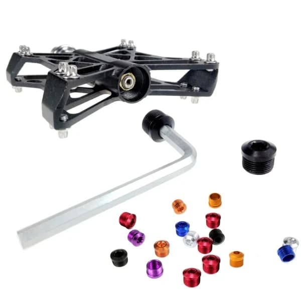 2 stk/sæt Holdbare CNC-beskyttere til cykelpedaler Reparationsdele Aluminiumlegering Sølv