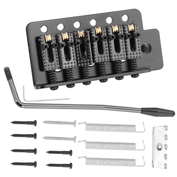 ST Guitar Black Tremolo System Roller Single Locking Vibrato Bridge Tailpiece