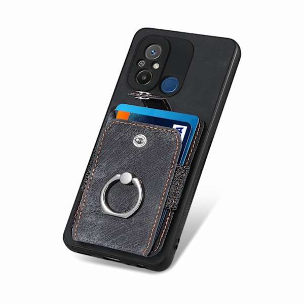 Protective PU Leather Phone Case for Redmi Redmi Note 13 Pro+ Grå