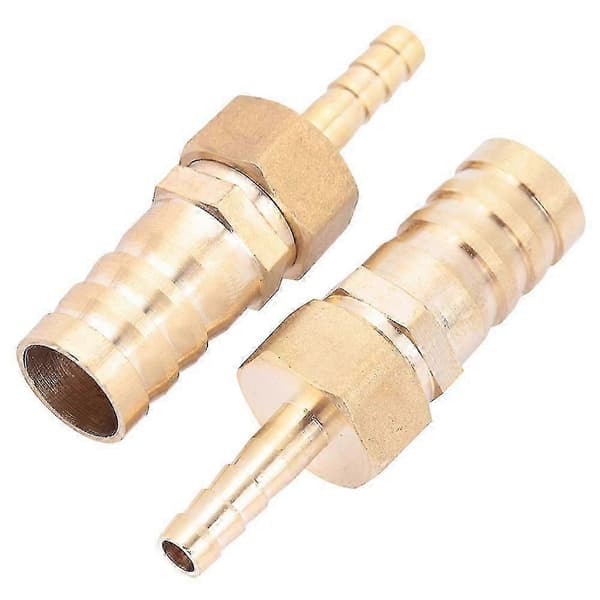 Brass Fitting Hose Nipple Reducing Plug Connector (2pcs, 6mm-16mm)