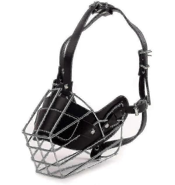 Super Metal Muzzle Hundmunkorg Läder Munkorg För Stora HundarRUYUU L L