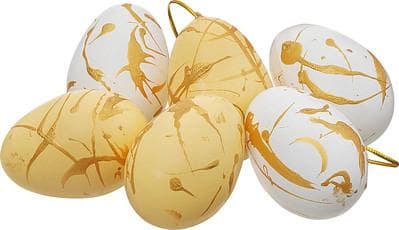 Easter Egg Goldie 6-pack White/Yellow/Gold Cult Design Gul yellow