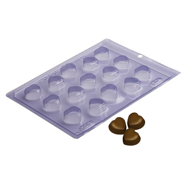 Pralineform Hjerte Chokoladeform - Porto Formas 104 Transparent transparent