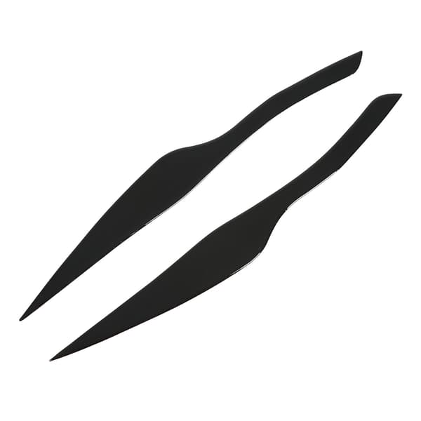 Left Right Headlight Eyebrow Trim Headlight Eyelid Decal Piano Black for 3 Series E90 E91 2005-2012