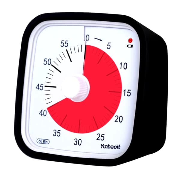 Visuel Timer til Klasseværelse og Børn - 60 Minutter Svart black