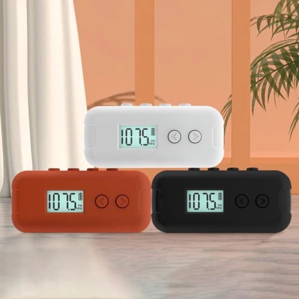 Bärbar miniradio med DSP för utomhussport, vit