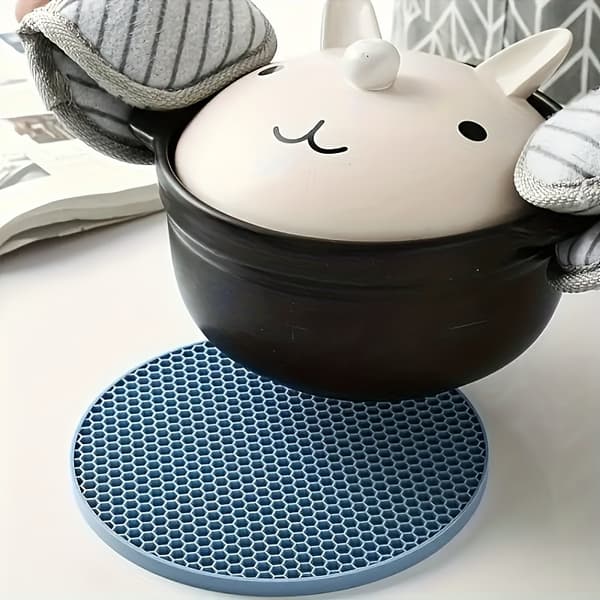 6-pack Round Heat-Resistant Non-Slip Pot Holder, Trivet for Kitchen Table, Bowl Mat Cup Coaster