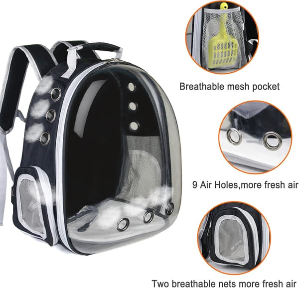Cat Backpack, Pet Backpack, Portable Transparent Space Capsule, Pet Bag, Cat Accessories, Breathable Backpack