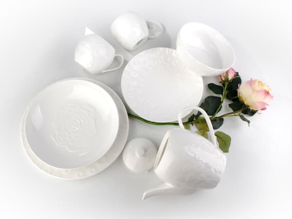 Kulho Posliini Affek Design Rose2 16 cm Valkoinen 1 kpl