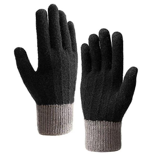 Vinterhandsker Kompatible med Kvinder, Varme Strikkede Touchscreen-handsker Skridsikre Termiske Handsker med Uldfor -Sy