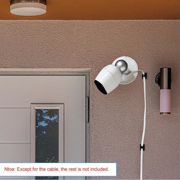 6m/20ft ladekabel passer til Arlo Pro, Arlo 2, Arlo Go Værtett innendørs/utendørs flat kabel aluminiumslegering Micro USB-kabel lading/strøm