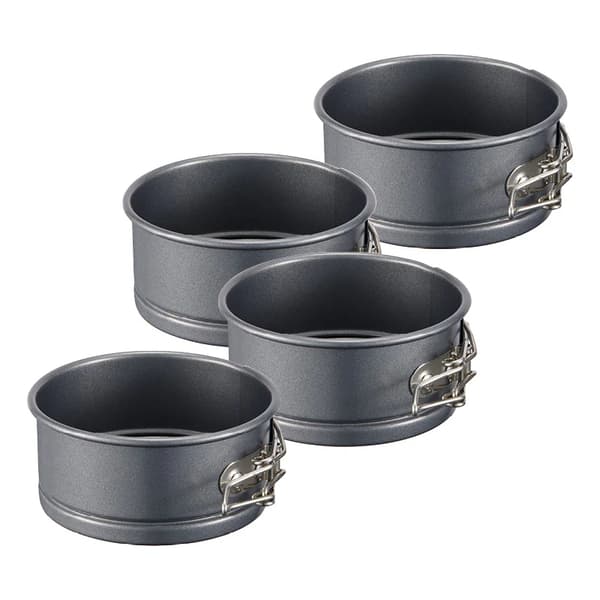 Springform 4-pak Karabo Ø10 cm Kulstål Dorre grå gray