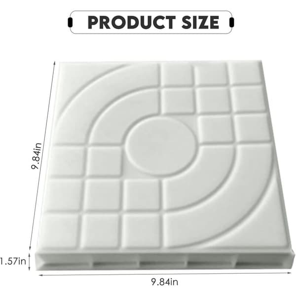 Paving Mould, Concrete, Stone, Square, for Slabs, Garden, Lawn, Paving, Driveways, Paths, 25 x 25 cm