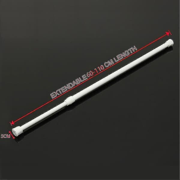 Adjustable Shower Curtain Rod - Spring Loaded Extendable Telescopic 30-50 30-50