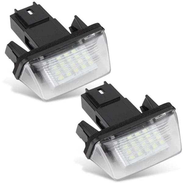 2 Pieces LED License Plate Lights Compatible with C3 2002-2009, Berlingo, 306, 307, 406, 5008 - Left Right Side