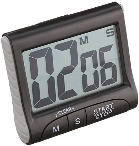 Digital æggetimer og stopur, elektronisk æggetimer, med display, store tal, køkkentilbehør, korttidsalarm, op til 99min 59s