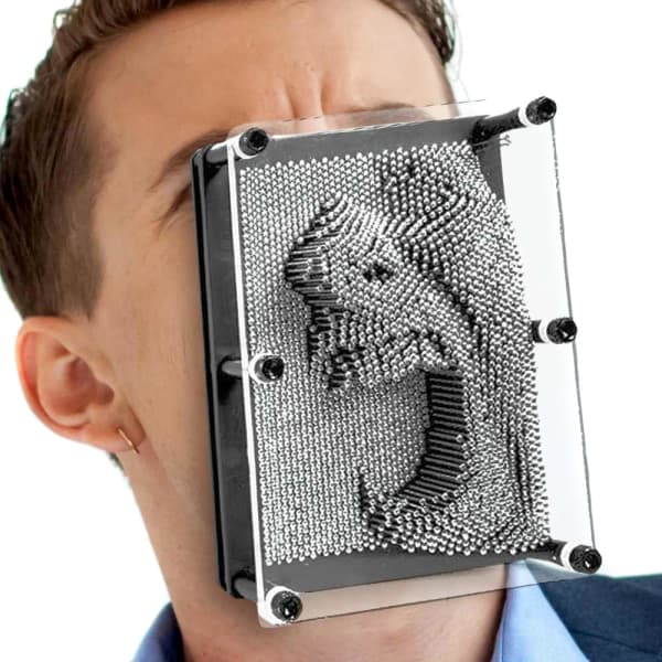 Pin Art XL - Nålskärm i Metall Silver