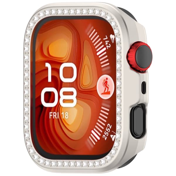 Skyddsfodral för Huawei Watch Fit4 Pro med diamant (guld)