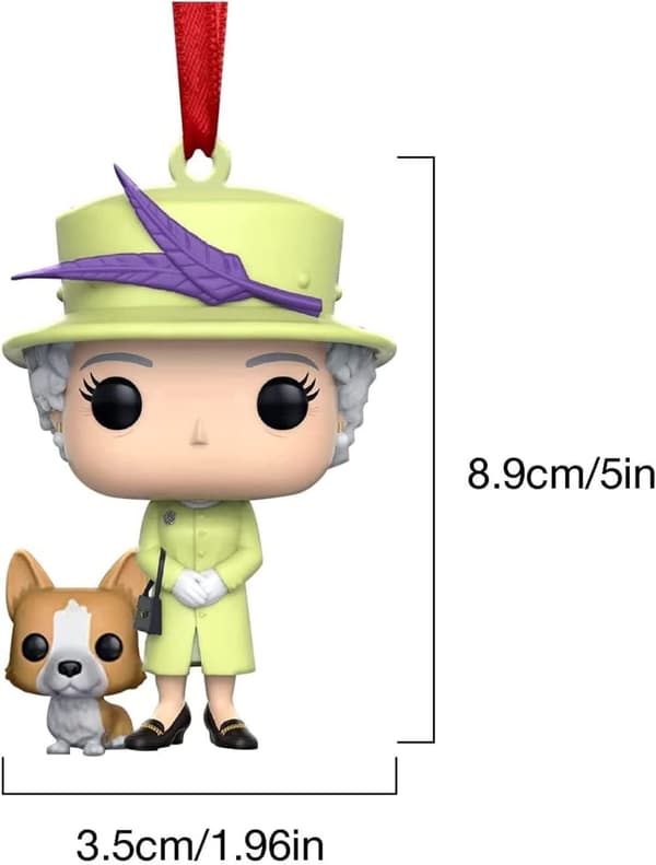 4 st Elizabeth II och Corgi akryl-souvenirprydnader