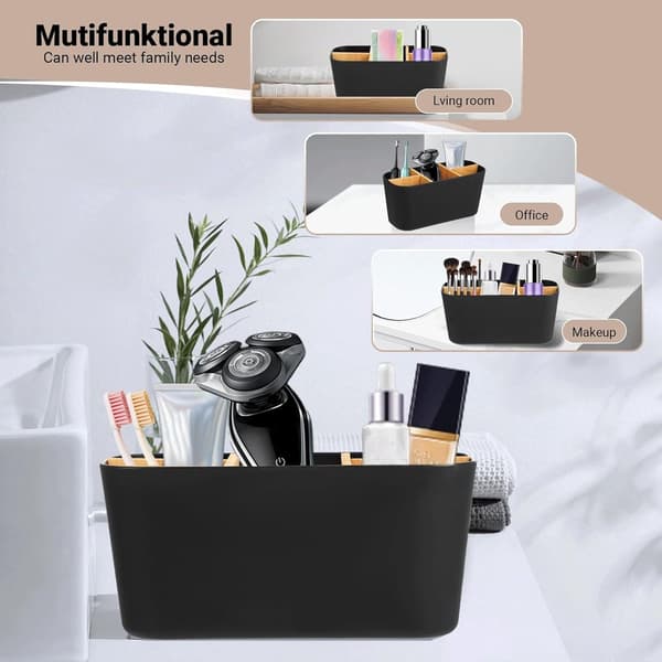 Bathroom Organizer - Toothbrush Holder - 5 Compartments - Bathroom Countertop