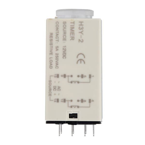 H3Y-2 Power On Time Relay Pointer Control Delay Timer 8-Pin 12VDC (60S)