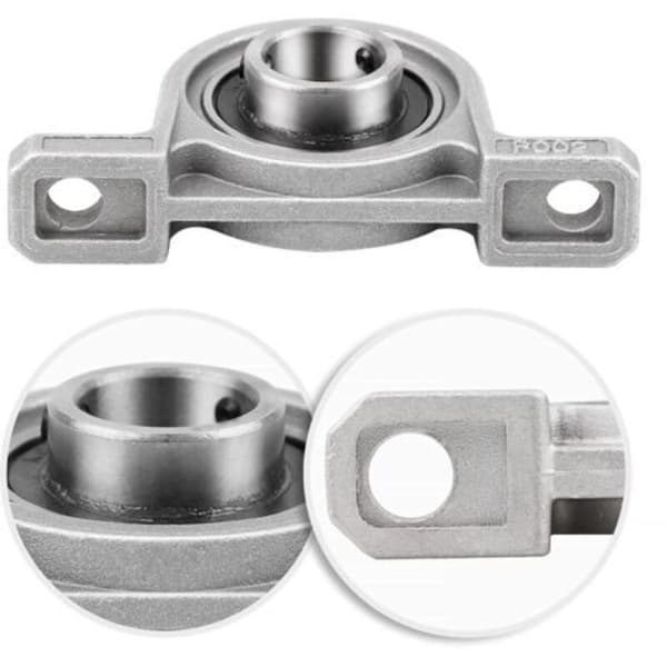 Kuglelejeenhed, kugleleje, zinklegeringsleje, kuglelejeenhed, kugleleje, med solid støbejernsbase (Størrelse: 20mm)