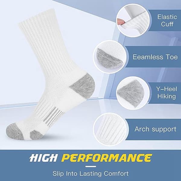 6 Pairs Men's Socks - Regular Socks - Seamless Socks - Size 39-47 - Premium Cotton Regular Socks - Medium Thickness - Men's Socks - Black