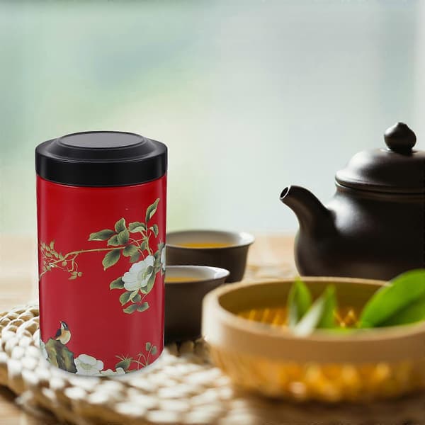 Loose Tea Storage Jar Tinplate Storage Container Sealed Tea Can Grain Jar