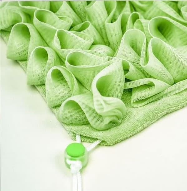 3-dele - Loofah - 2-i-1 - Badebold - Netbadebold - Sæbeindpakning - Eksfoliering - Velegnet - Blødgørende - Hvid - Grøn - Lilla
