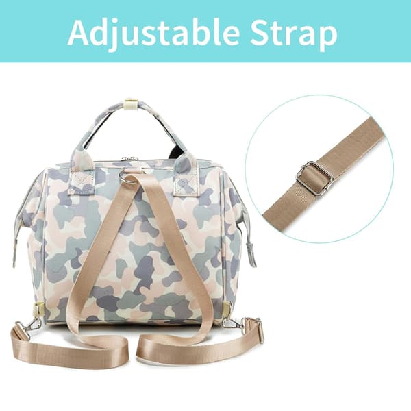 Small Diaper Backpack, Mini Diaper Backpack and Diaper Shoulder Bag with Insulated Pocket Camouflage Camouflage